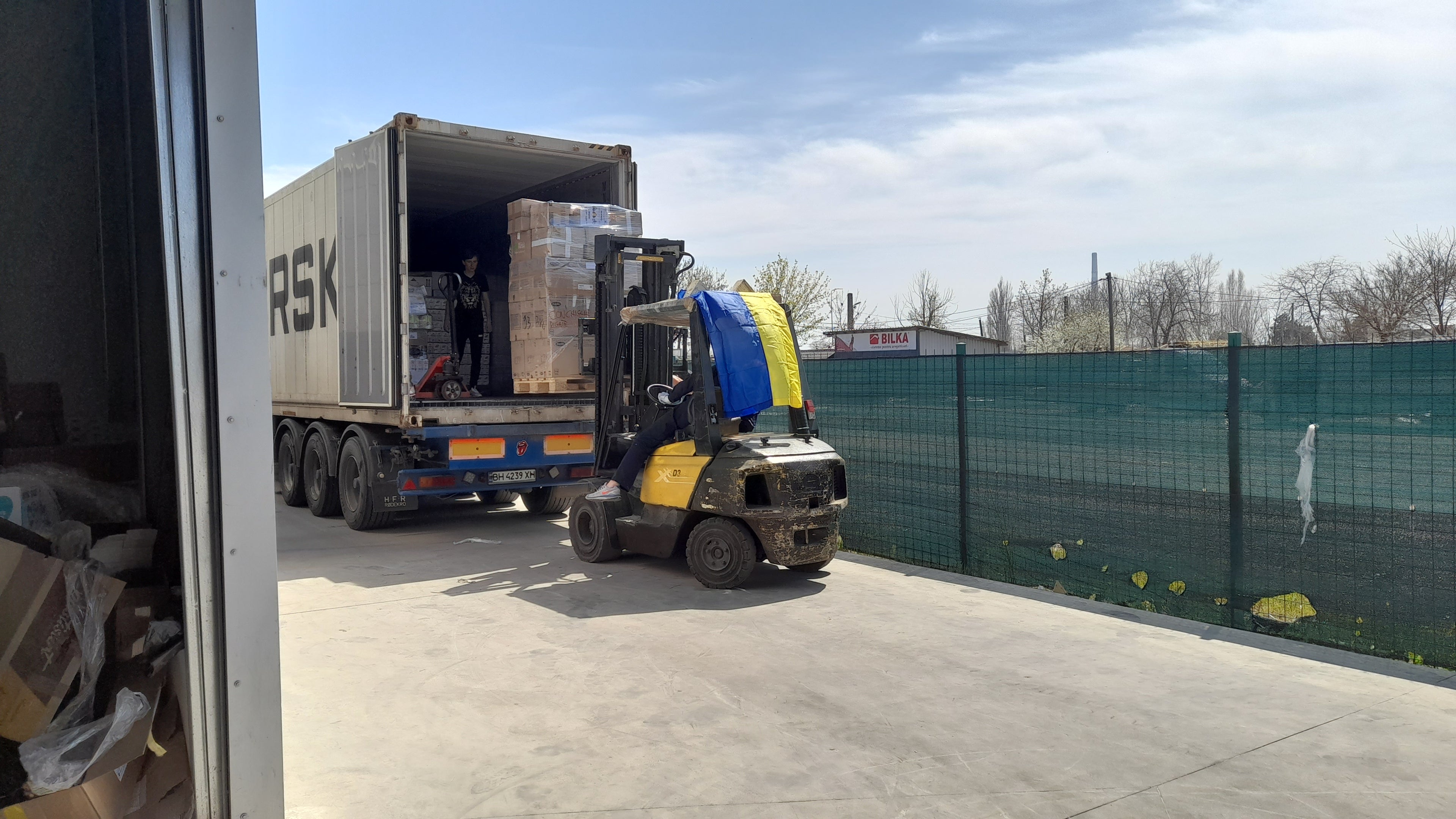 We support our Ukrainian brothers and sisters with logistics and life-saving supplies. Photo of The Southern Ukraine Logistics Centre in Romania circa April 2022