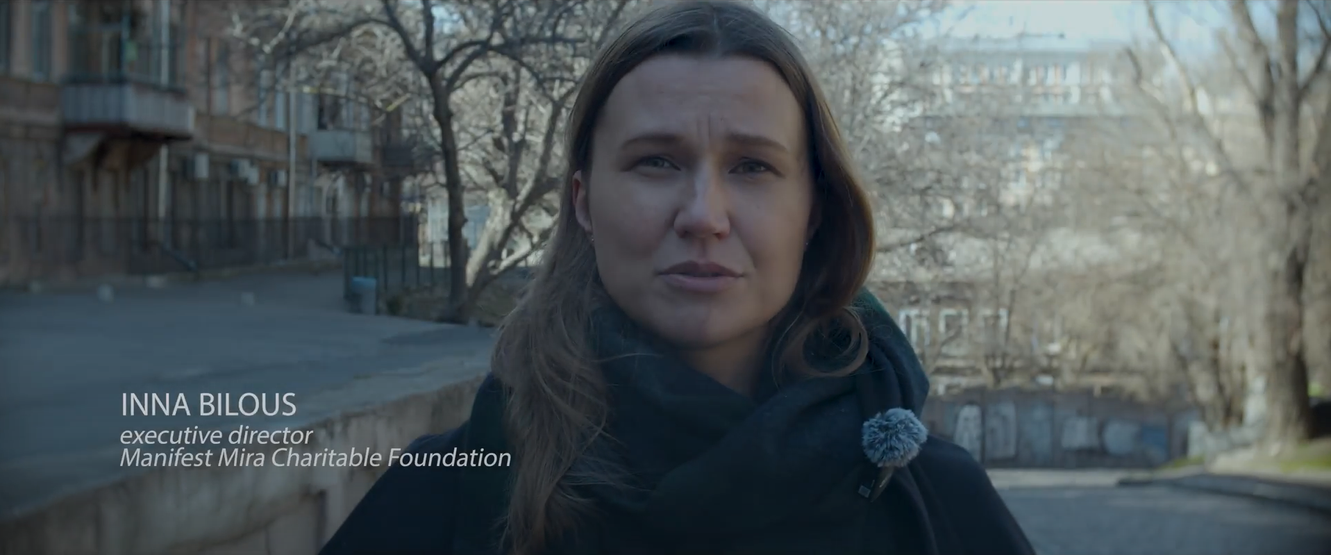 Load video: Inna Bilous Executive Director of Manifest Mira speak about the impact of donations